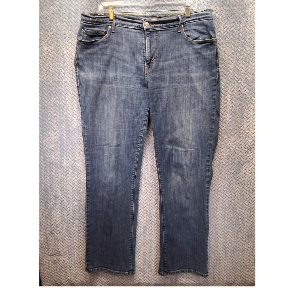 Levis 505 Straight Leg Jeans Womens 16M W33 L32 Medium Wash Blue Denim